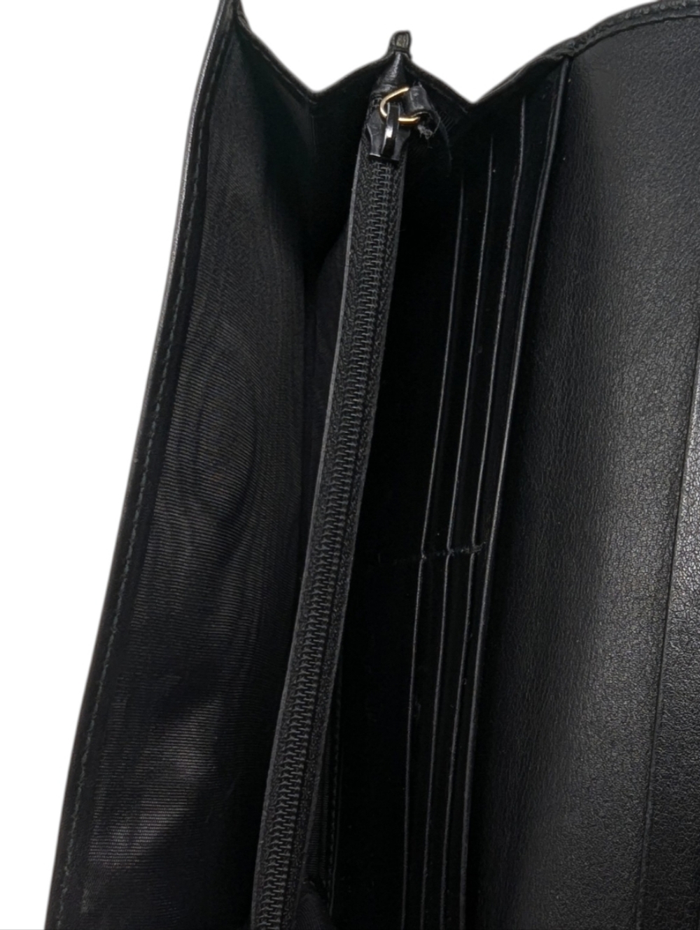 Gucci Guccisima Interlocking GG Monogram Black Leather Continental Wallet - Picture 8 of 13